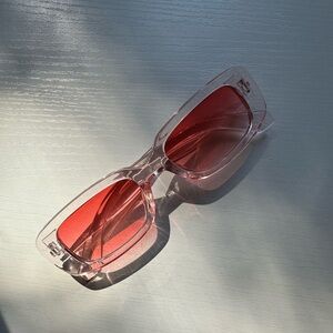 Transparent Pink Sunglasses